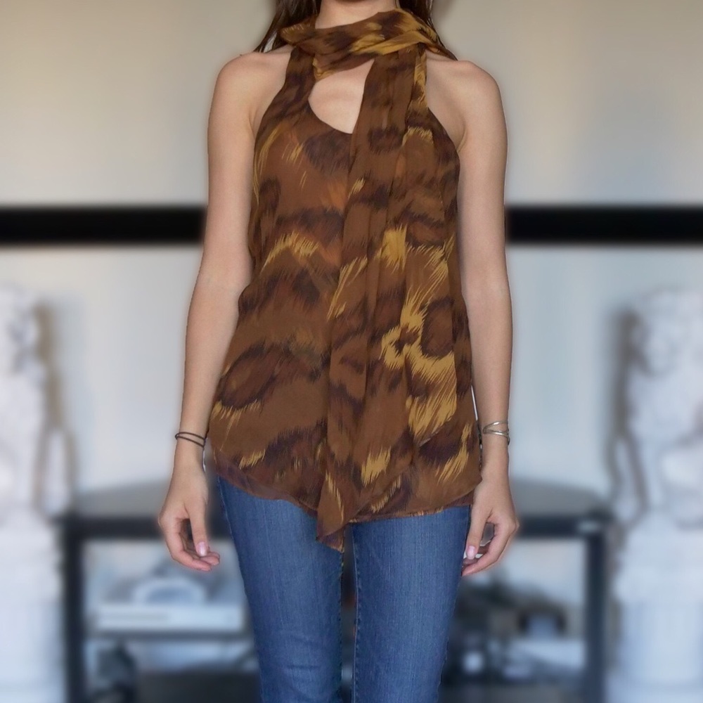 DVF leopard multi-wrap functionality blouse - Picture 4 of 5